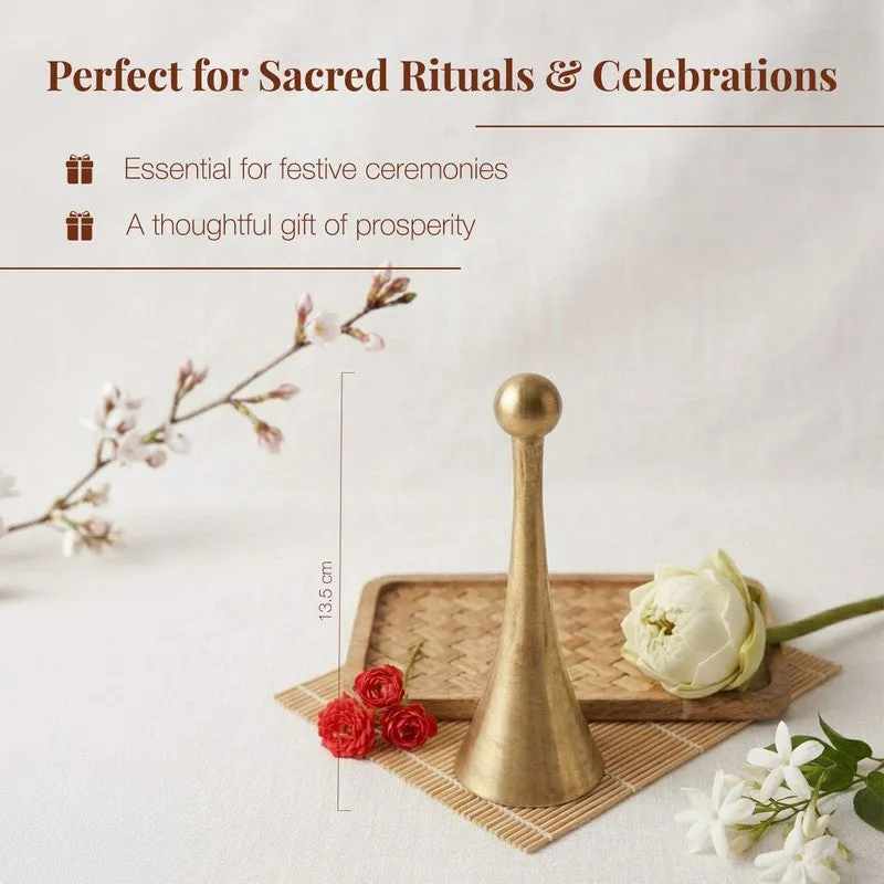 Modern Temple Brass Pooja Bell media 7