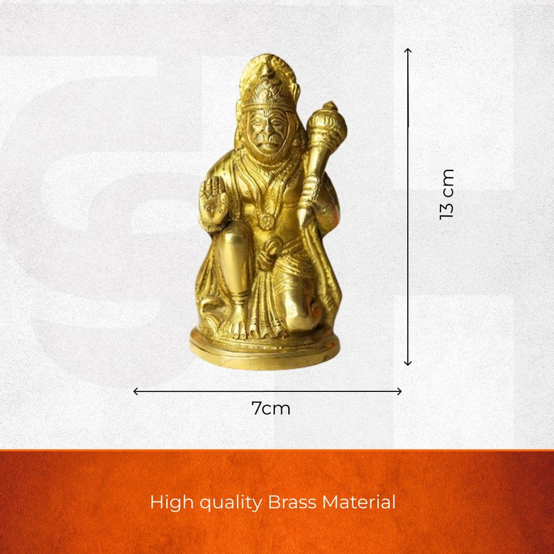 Lord Hanuman Divine Brass Idol media 7