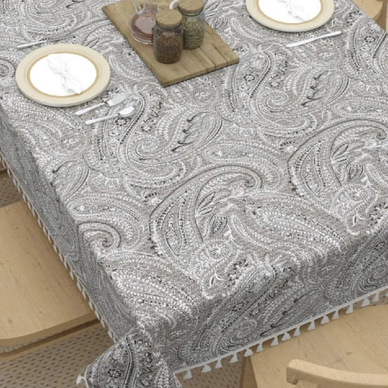 Thaalika Cotton Table Cover - Grey media 7