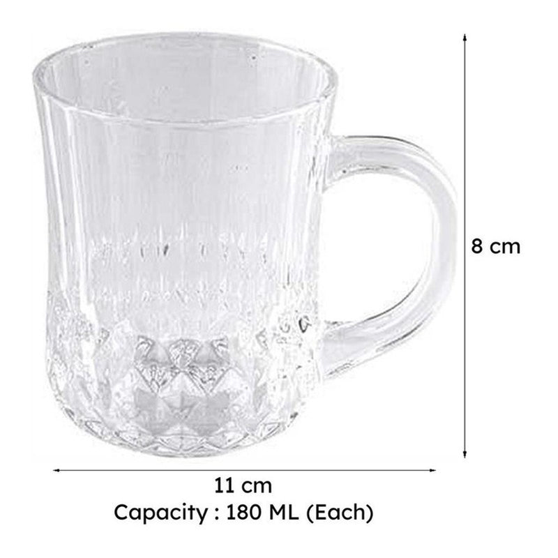 Crux Glass Tea Cup (180 mL Each) -  Set of Six media 7