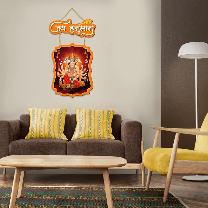 Jai Hanuman Polyester & MDF Wall Hanging media 3