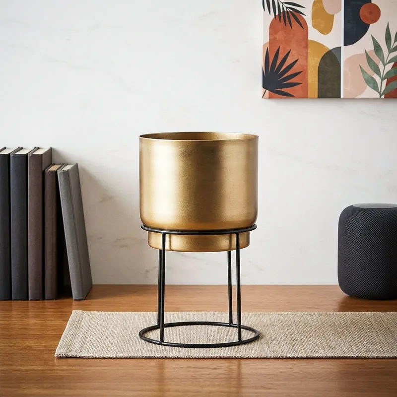 Elsa Gols Planter With Stand media 1