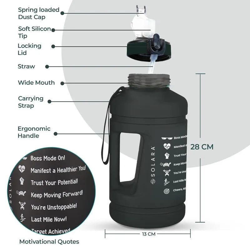 Solara Plaino Plastic Water Bottle (2200 mL) - Black media 9
