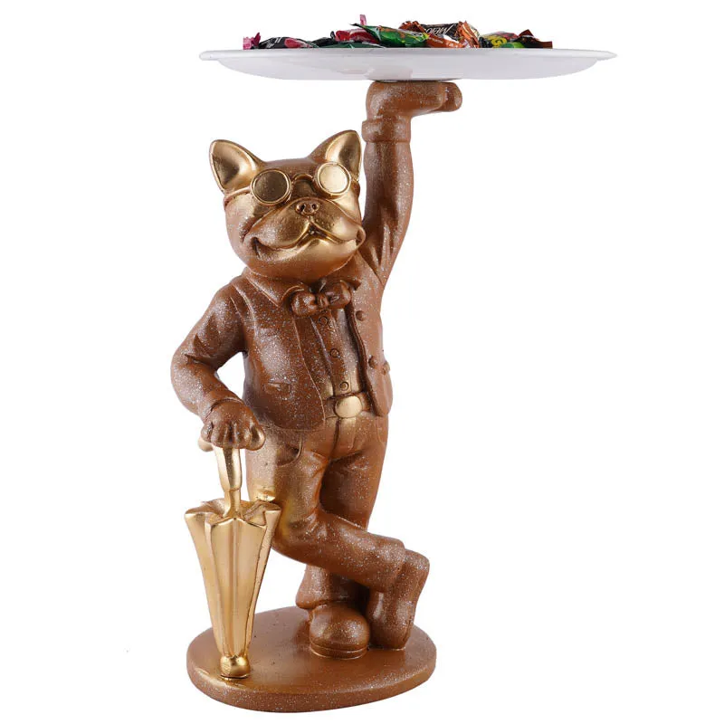 Dapper Cat Painted Polyresin Show Piece - Brown media 4