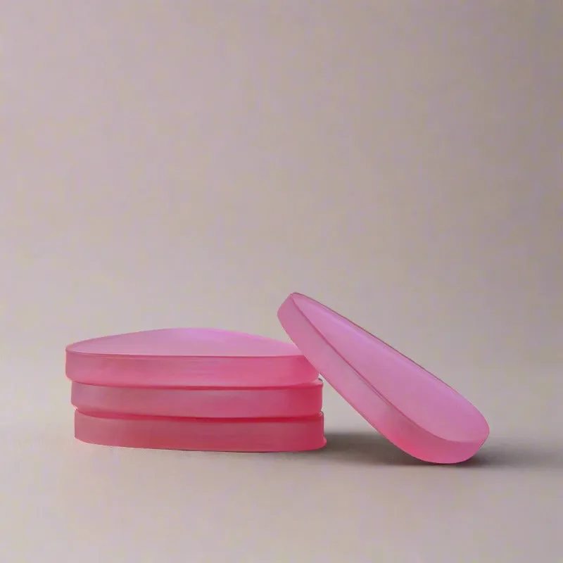 Glossy Trivo Glass Coaster (Pink) - Set Of Four media 1