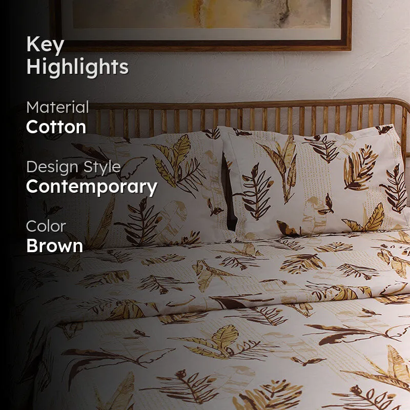 Autumn Florals Cotton Duvet Cover - Brown media 2