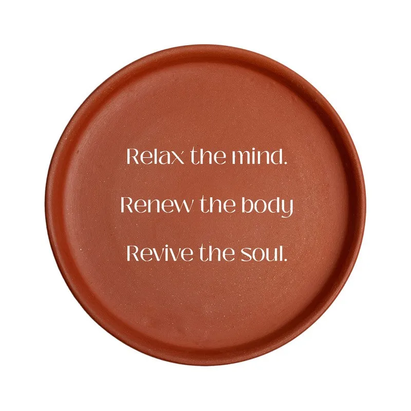 Mind Body & Soul Terracotta Wall Plate media 3