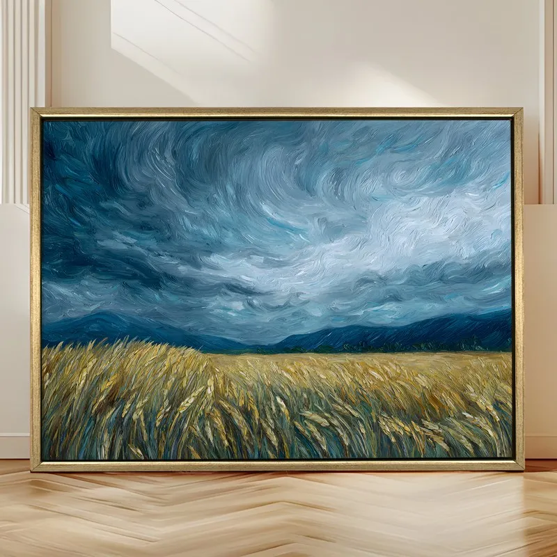 Grainland Glory Canvas Wall Painting With Frame media 4