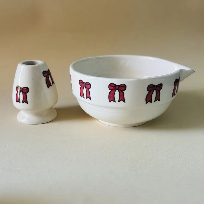 Midori Ceramic Matcha Bowl & Whisk Holder Set - 550 mL media 10
