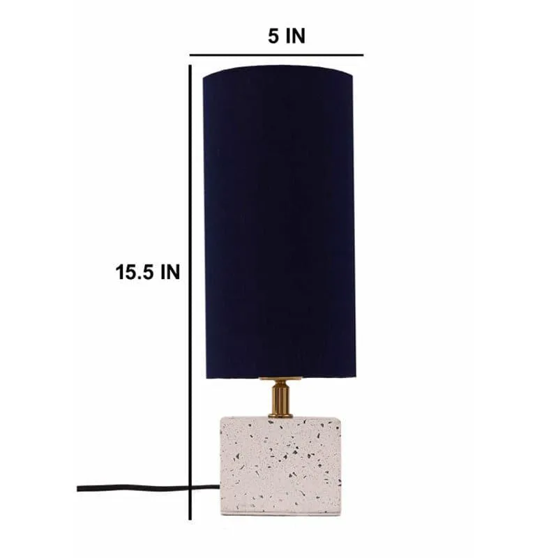 Terrazzo Hand Crafted Fabric Table Lamp - Blue,White media 5