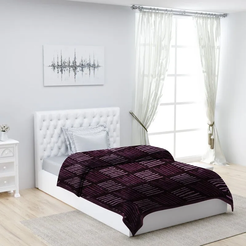 Monte Carlo Velvet Nightfall Blanket (Brown) - 1022 GSM media 1