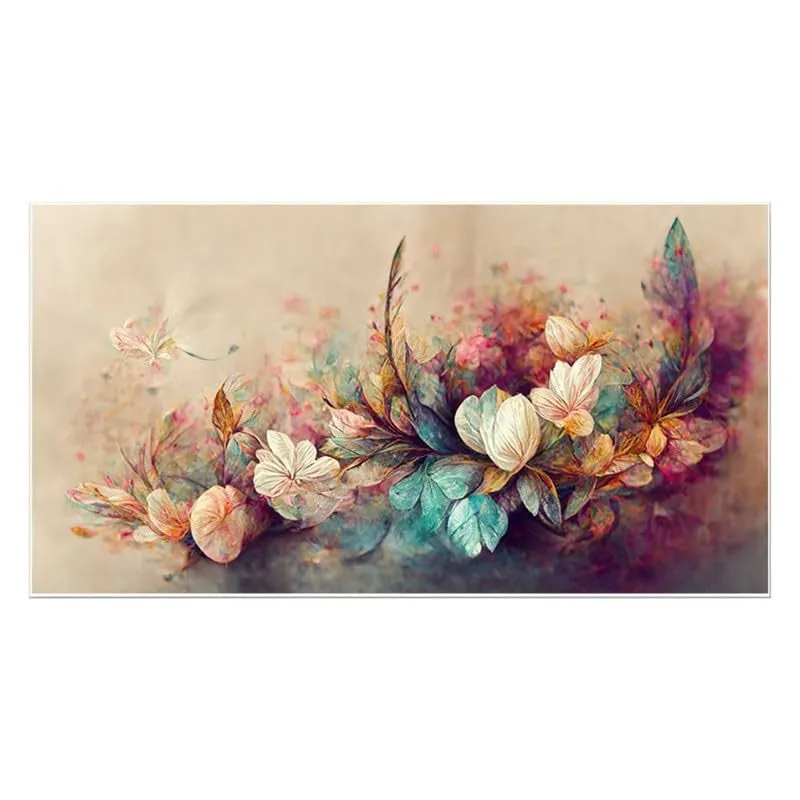 Opulent Floral Canvas Wall Painting With Frame media 4