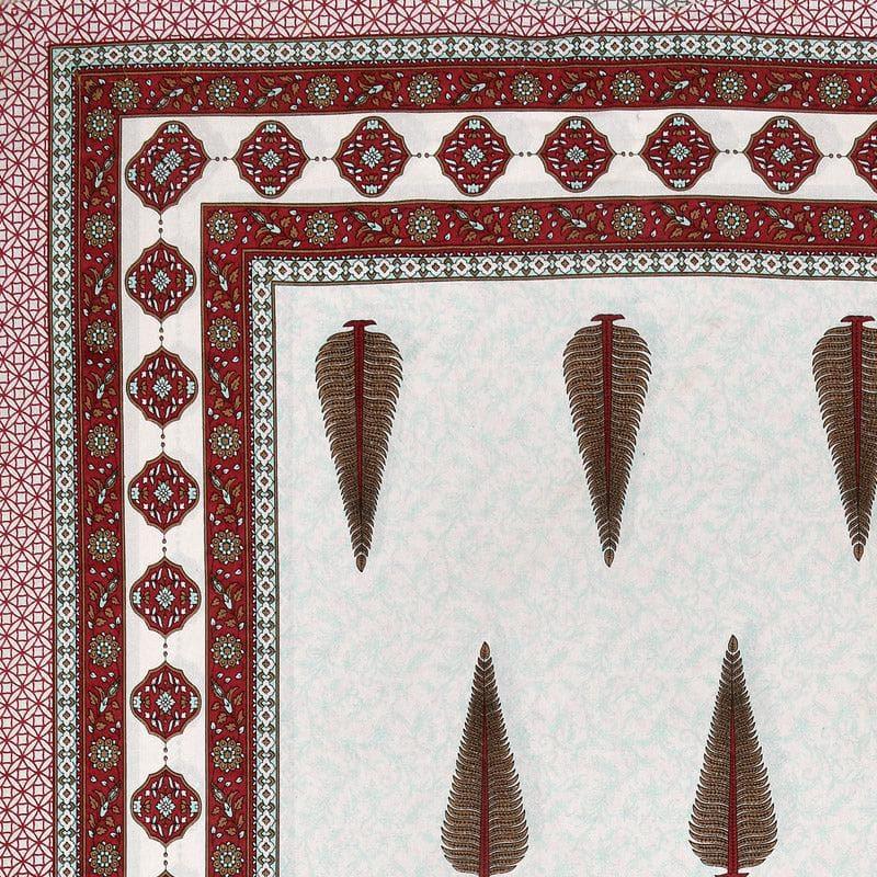 Madhurakshi Printed Cotton Bedsheet (Maroon) - 140 TC media 4