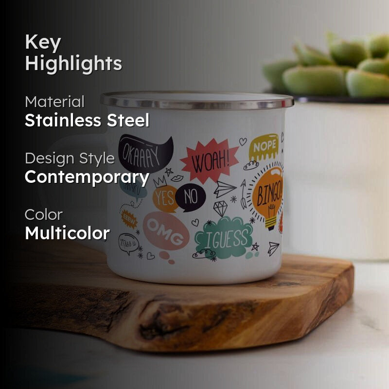 Funky Stainless Steel Coffee Mug (330 mL) media 2