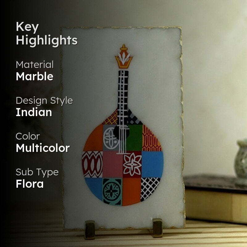 Symphonic Hand Painted Marble Showpiece media 2