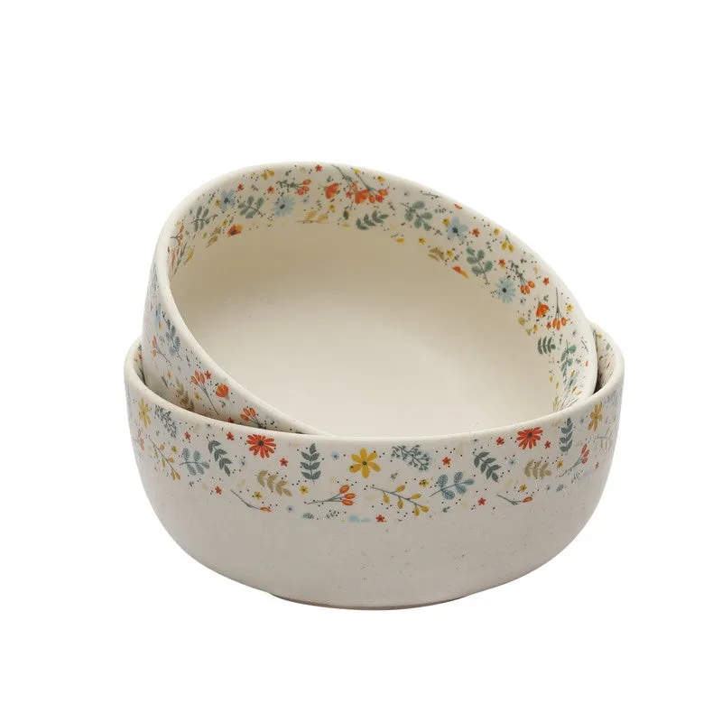 Florona Multicolor Stoneware Serving Bowls - Set Of Two media 7