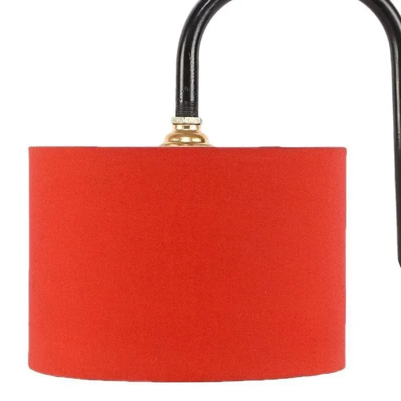 Flynn Arch Fabric Table Lamp - Orange,Black media 6