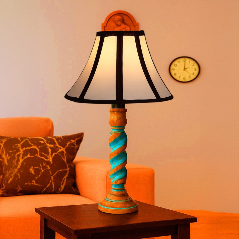 Elara Evara Wooden Table Lamp - Multicolor