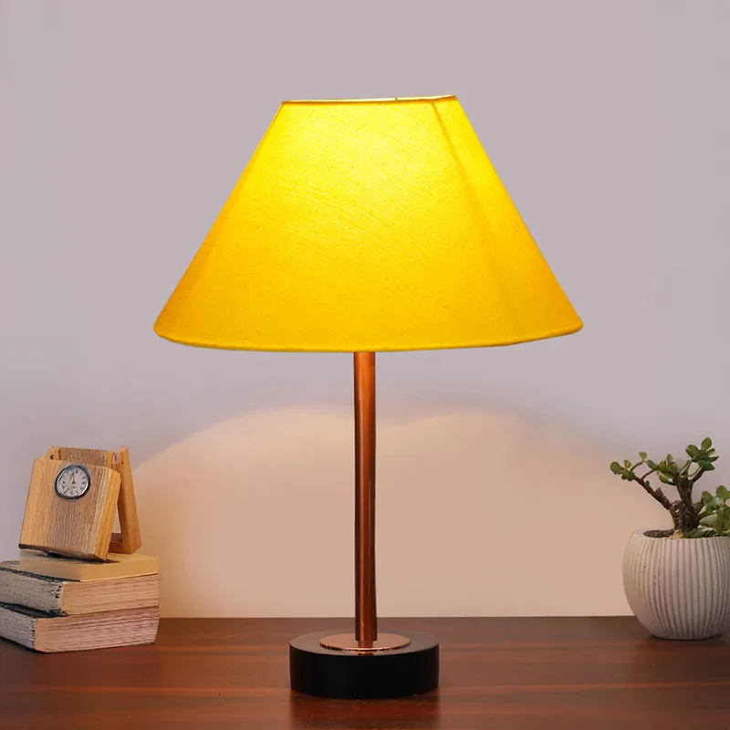 Cotin II Rodin Wooden Table Lamp - Yellow,Copper,Black media 2