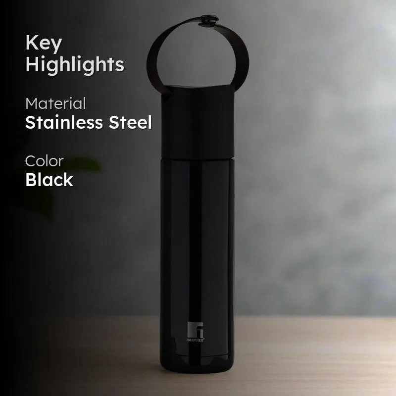 Bergner Walking Thermosteel Hot and Cold Flask (Black) - 500 mL media 2