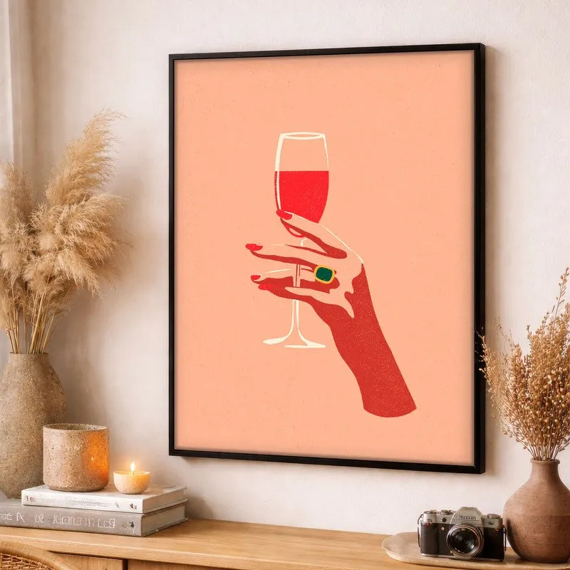 Roserin Canvas Wall Painting - Black Frame media 3