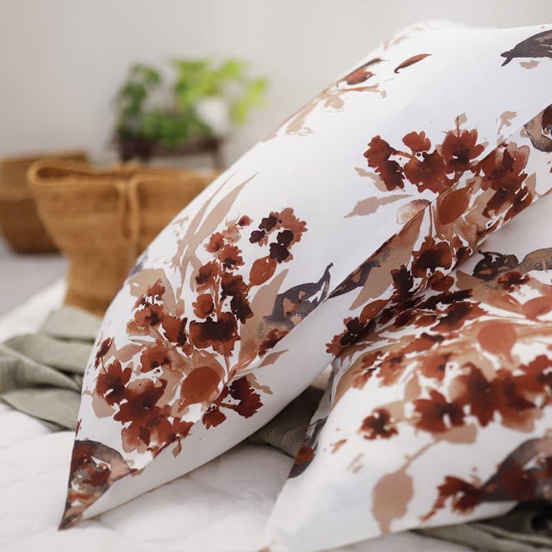 Agala Snapdragon Cotton Bedsheet (Brown) - 254 TC media 5