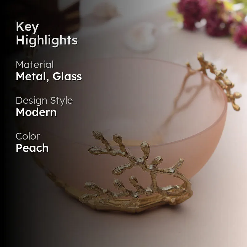 Roscoe Branched Accent Bowl - Peach media 2