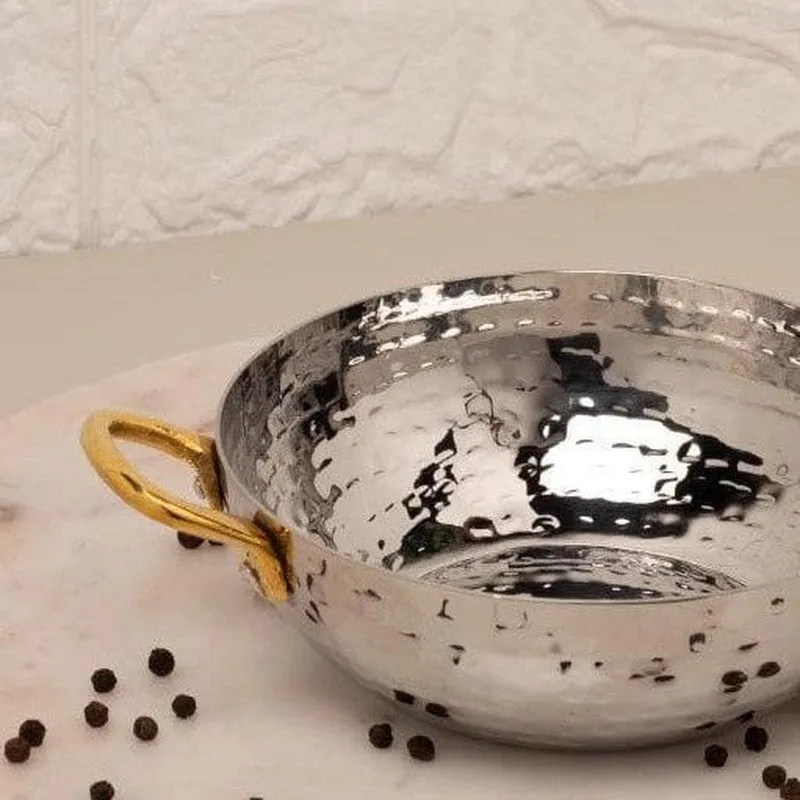 Vintage Allure Hammered Kadhai Serving Pot - 500 ML media 4
