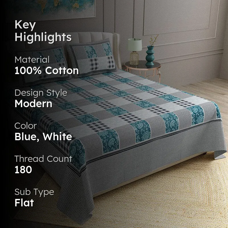 Bali Frangipani Floral Cotton Bedsheet - 180 TC media 2