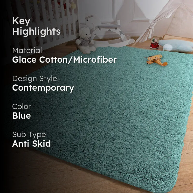 Vegas Luxe Micro Fiber Area Rug - Blue media 2
