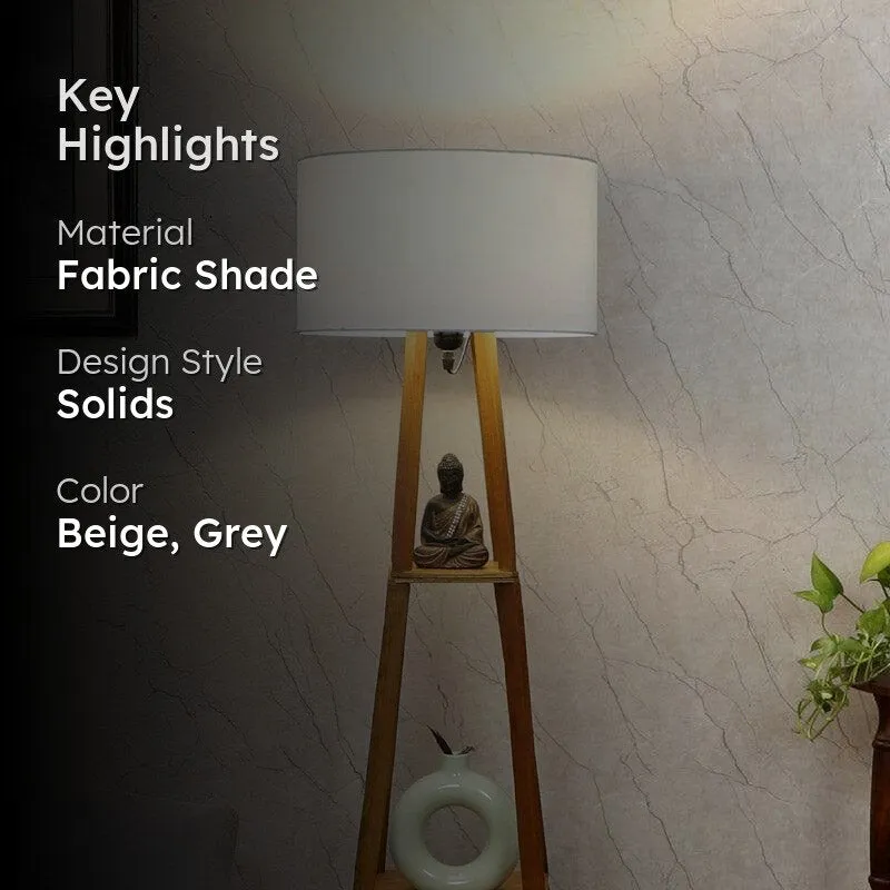 Blace Netima Floor Lamp With Shelf - Silver media 2