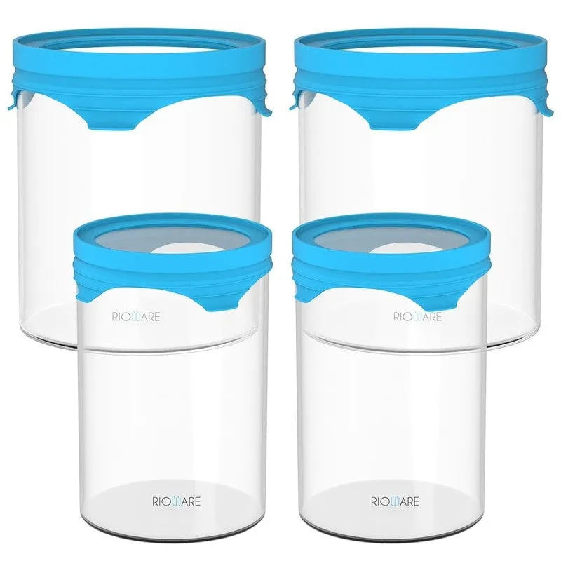 Rioware Fresh Grid Borosilicate Glass Jar (800,400 mL Each) - Set Of Four media 3