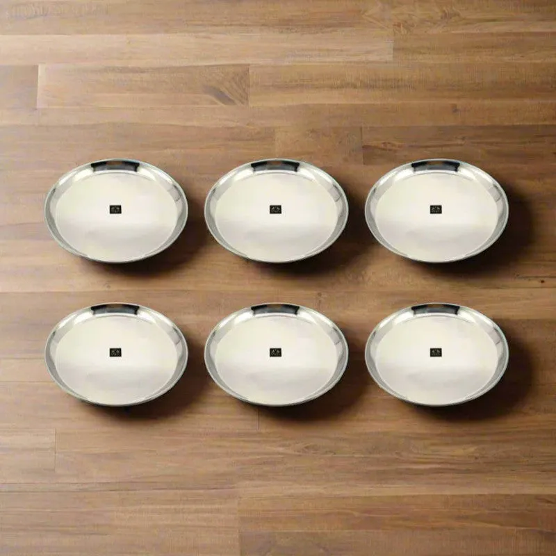 DineNest Timeless Stainless Steel Dinner Plate - Set of Six media 6