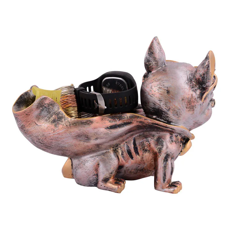Sir Barks-a-lot Painted Polyresin Show Piece - Silver Grey media 5