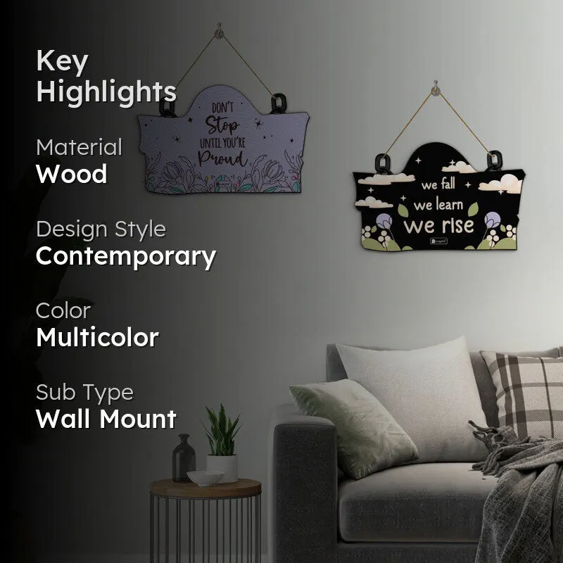 We Fall We Learn Wooden Wall Accent - Set Of Two media 2