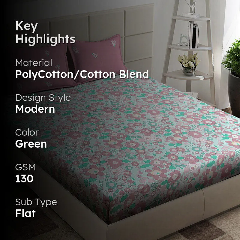 Daisy Veil Floral Bedsheet - 130 GSM media 2