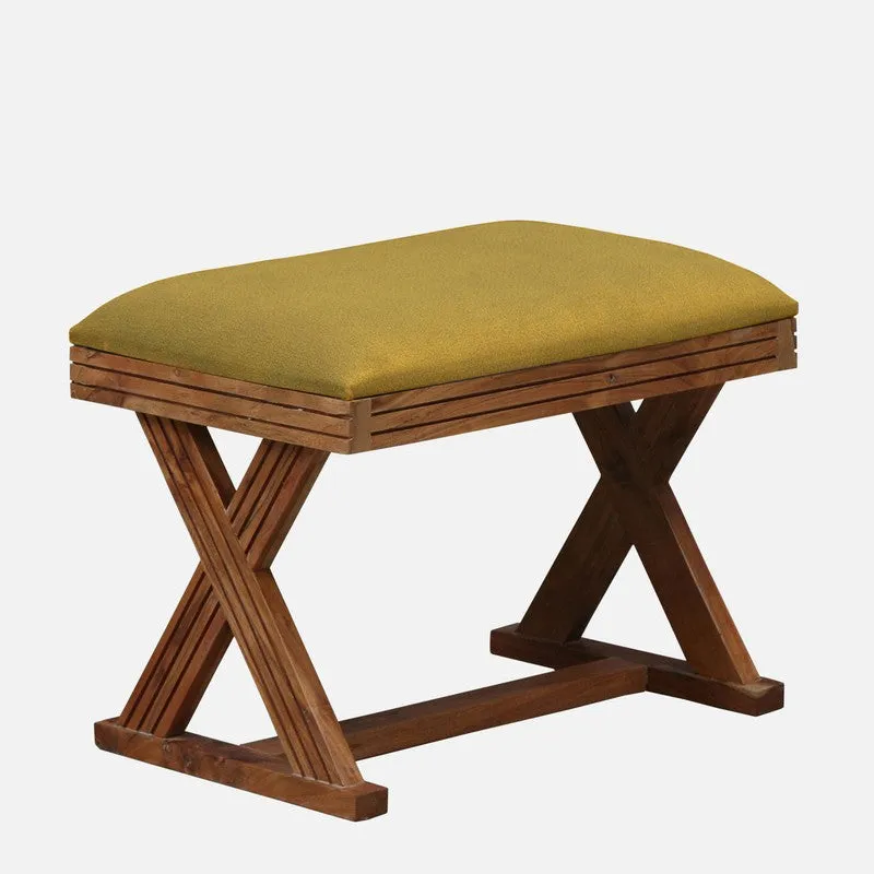 FlexiSeat Sheesham Wood Ottomans & Pouffe - Yellow media 4
