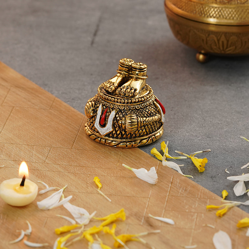 Shree Paadham Polyresin Idol - Gold