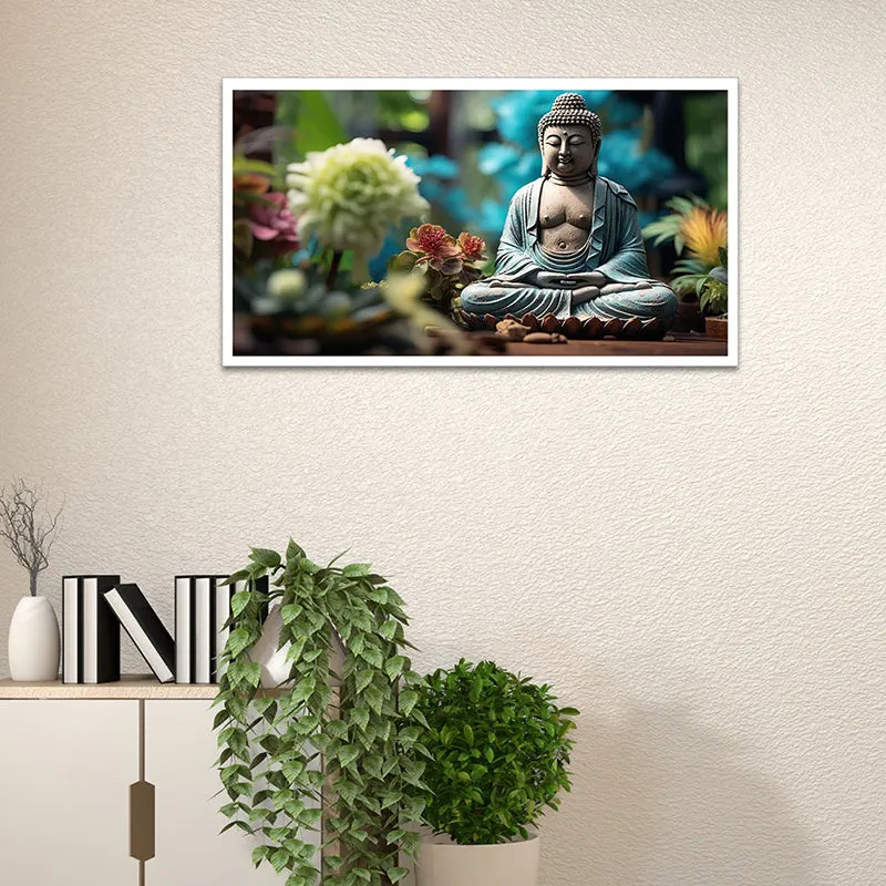 Buddha In Garden Canvas Wall Painting media 3