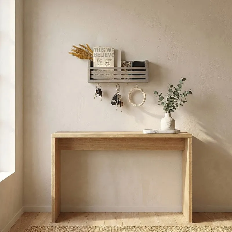 Chhatri Wooden Wall Shelf Organiser with Key Holders media 1