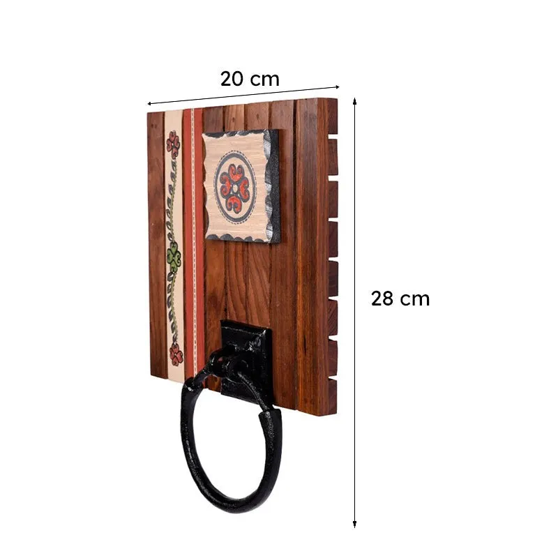 Yuva Ethnic Wooden Handcrafted Towel Hanger media 5