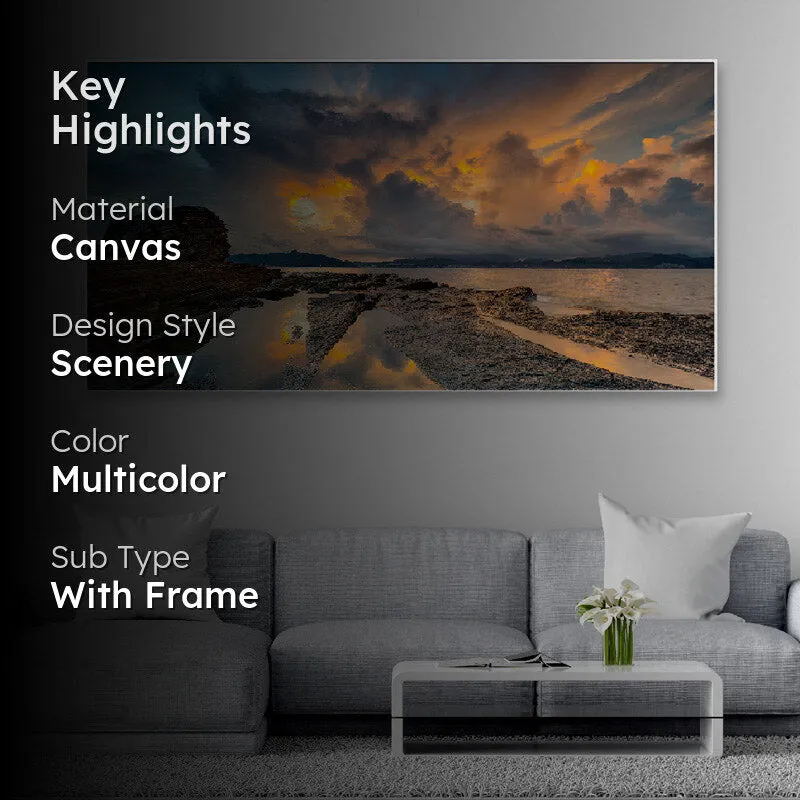 Sun Adorned Shore Canvas Wall Painting media 2