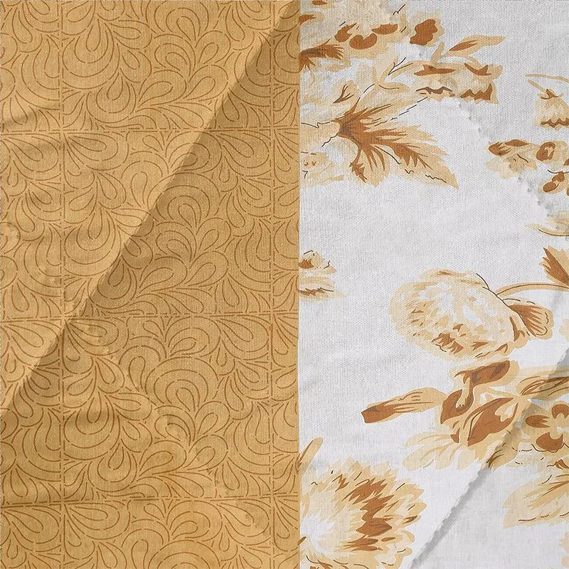Swayam Misty Floral Cotton Comforter (Yellow) - 150 GSM media 5