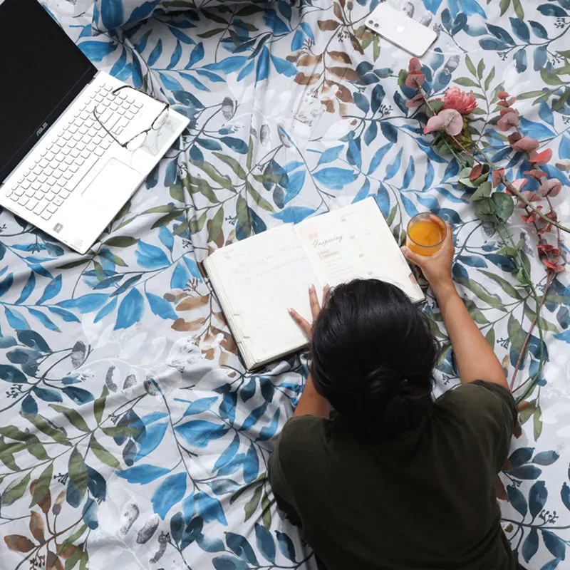 Blooming Rowan Printed Cotton Duvet Cover media 6
