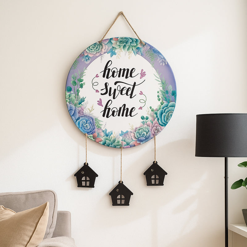 Sweet Home Cottage Polyester & MDF Wall Hanging