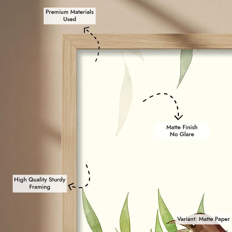 Wing & Willow Botanical Archival Paper Wall Art - Natural Brown Frame media 6