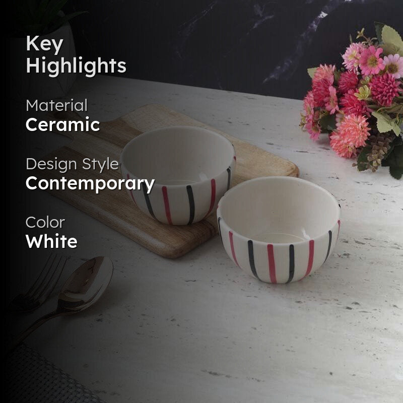 Colorful Striped Squad Bowls - Set Of Two media 2