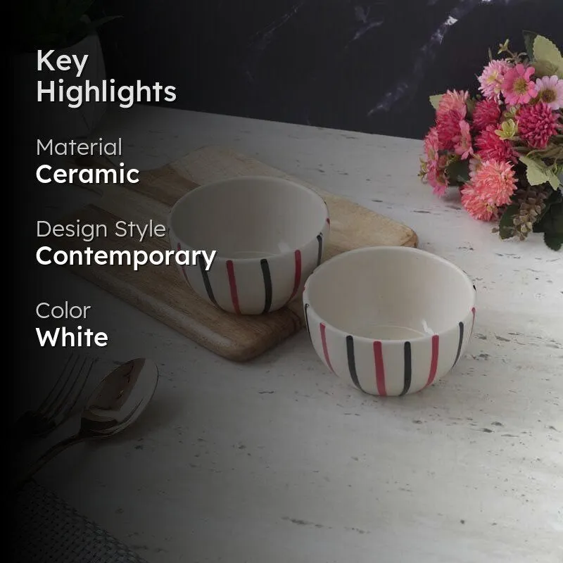 Colorful Striped Squad Bowls - Set Of Two media 2