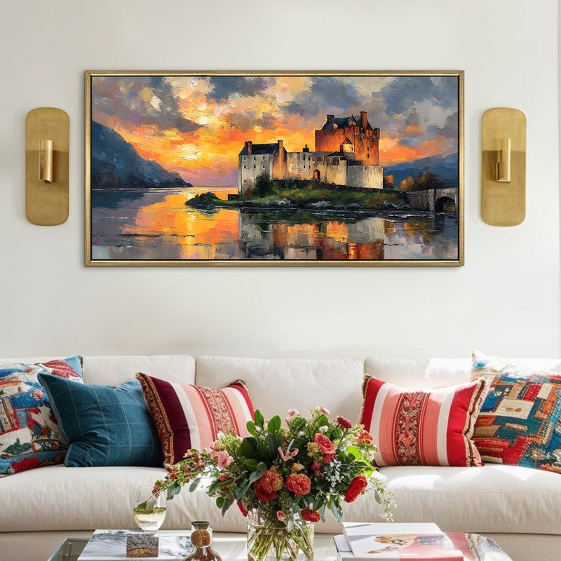 Ancient Walls Canvas Wall Painting With Frame