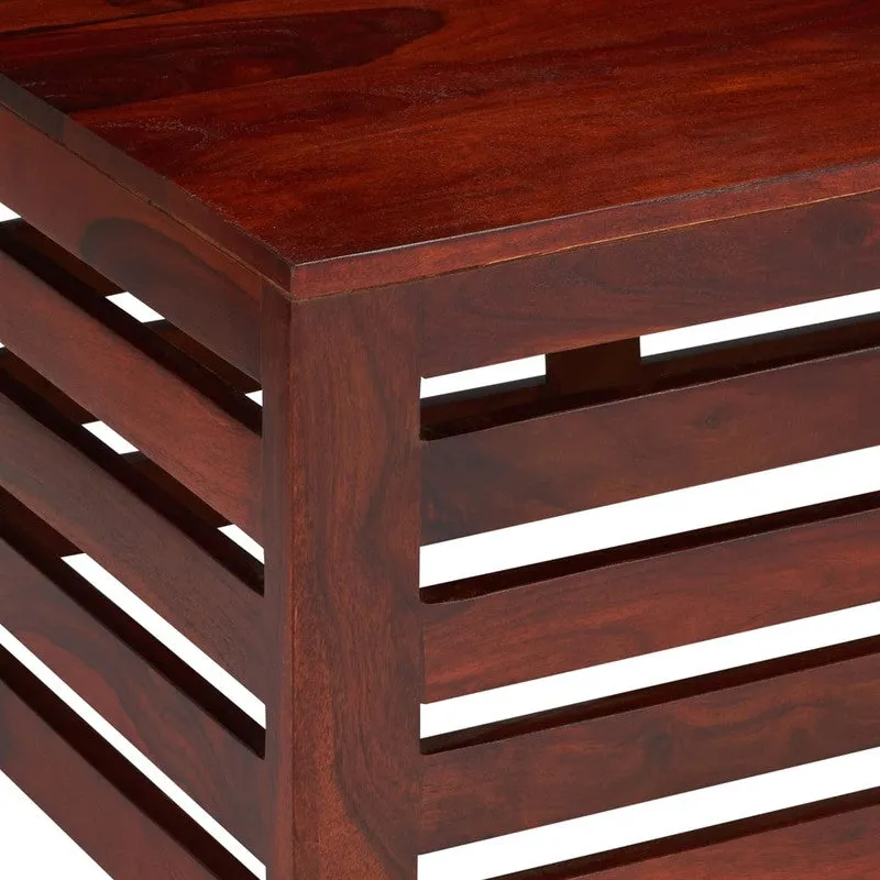 Cenrox Sheesham Wooden Center Table - Rich Brown media 7